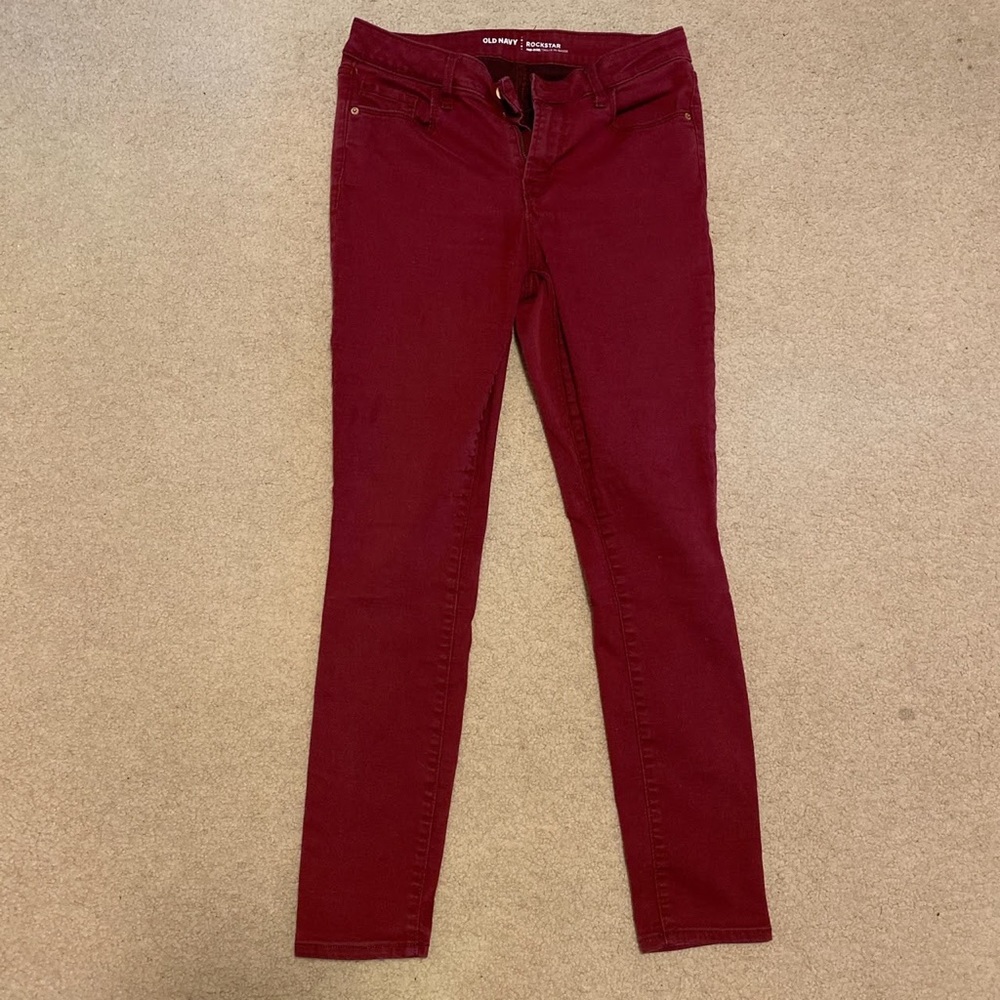 Burgundy Skinny Jeans